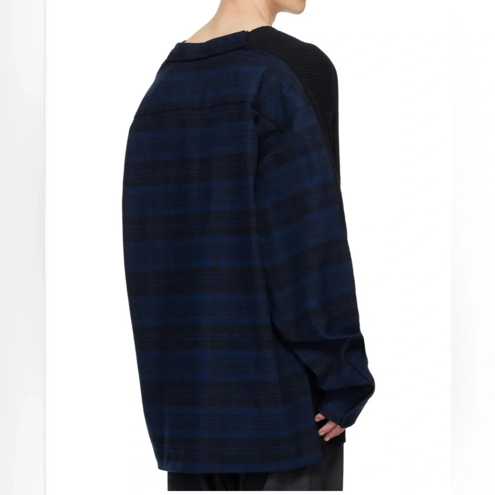 Balenciaga Navy Hybrid Sweater